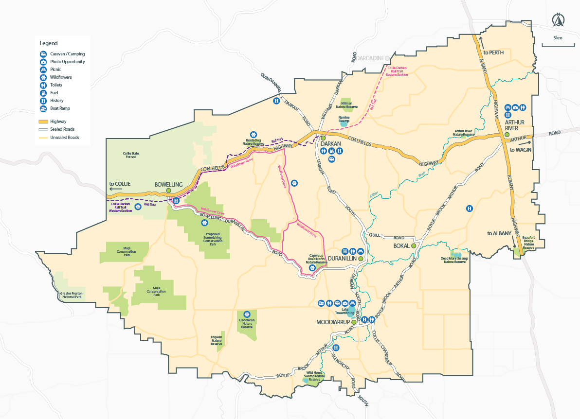 Shire of West Arthur Map