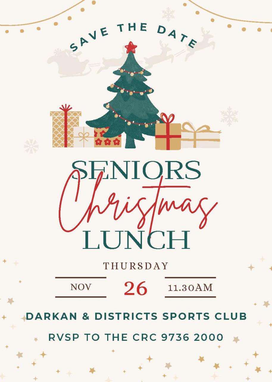 Seniors Christmas Lunch