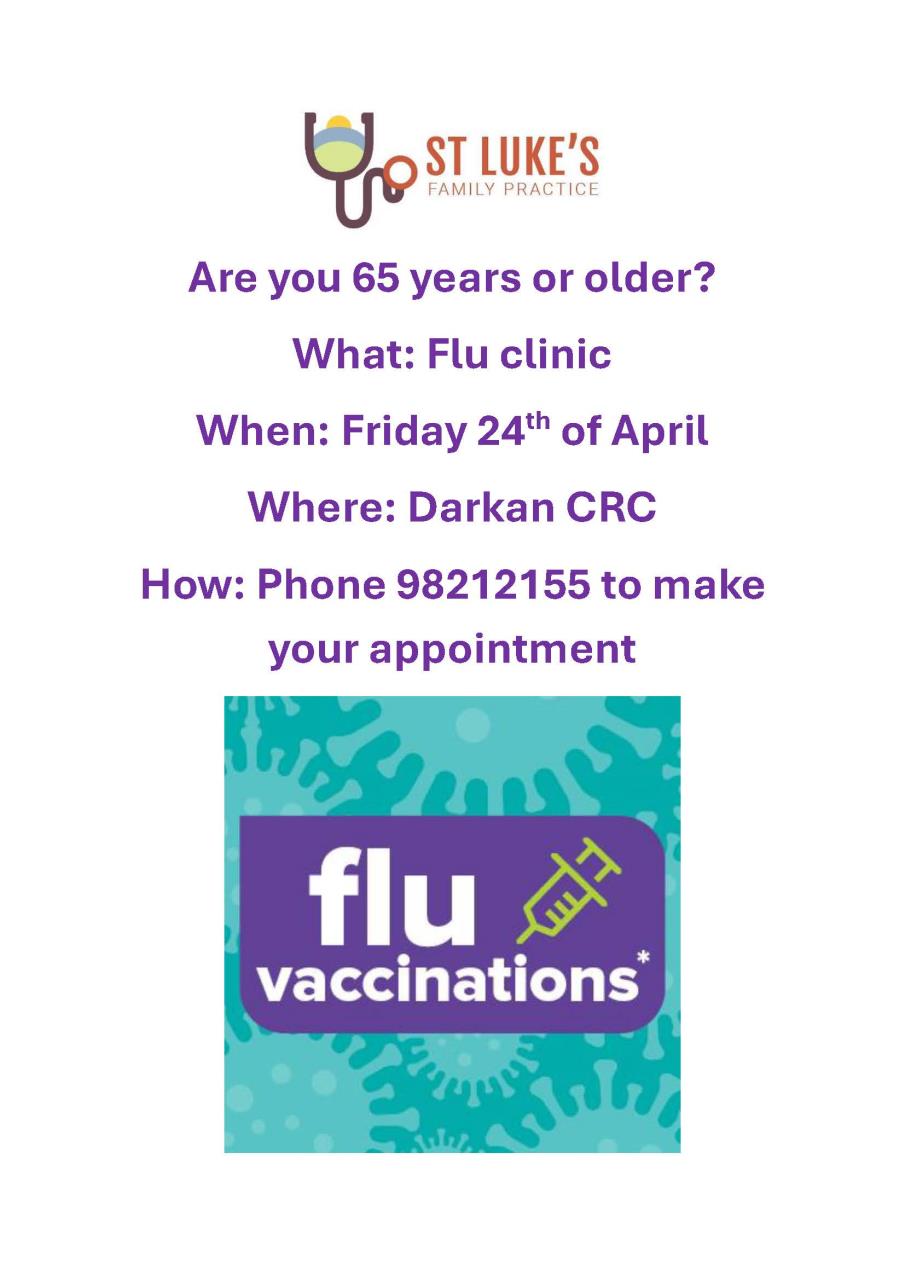 Over 65's Flu Clinic